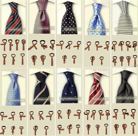 pictures of different tie knots